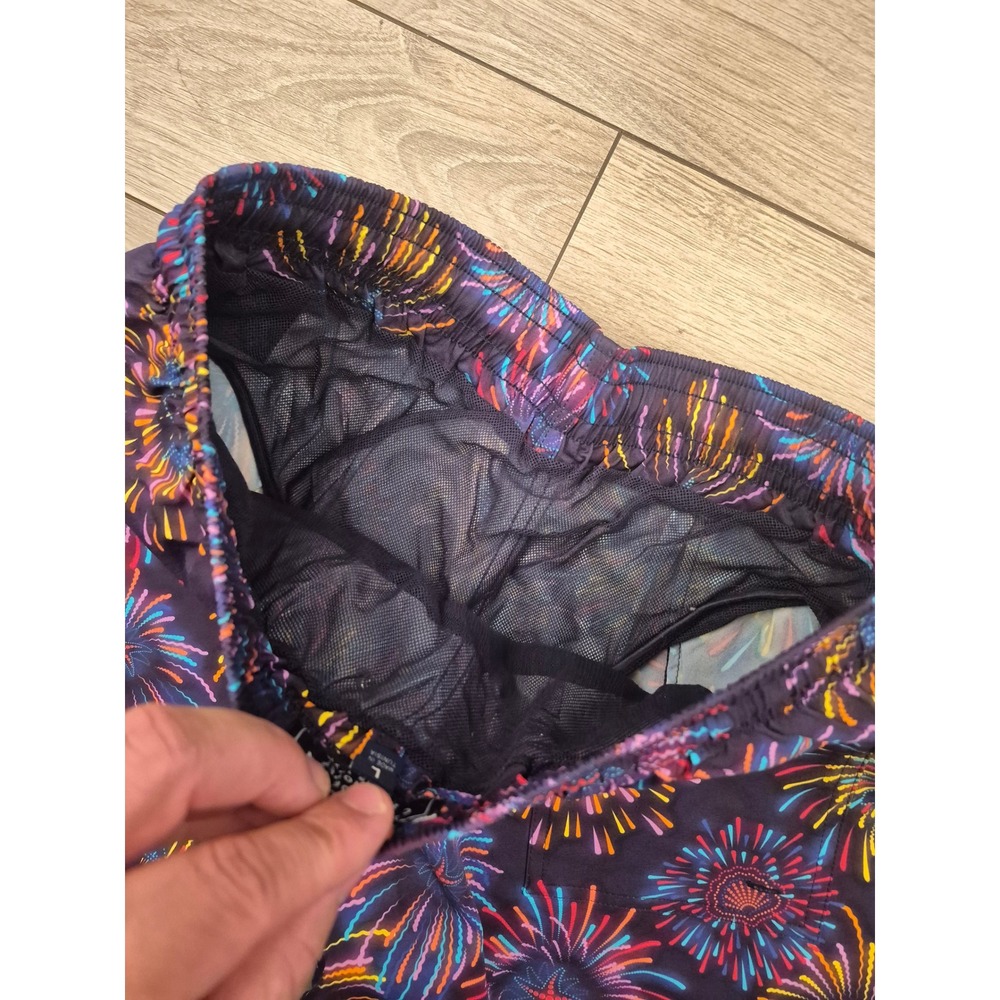 Vilebrequin St Tropez Mens Firework Starfish Print Swim Trunks Navy Blue Large - Picture 5 of 13